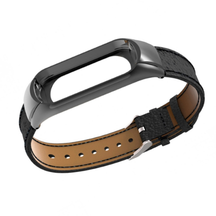 Ремешок для Mi Band 4/3 Leather Black