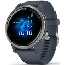 Garmin Venu 2 Silver Bezel / Granite Blue Case / Silicone Band