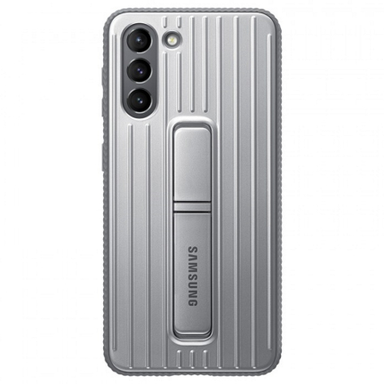 Чехол-накладка Galaxy S21 Protective Standing Cover Silver Silver (Серебристый)