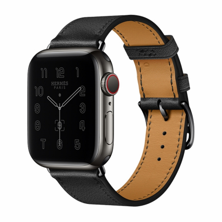 Apple Watch Hermès S6 40mm (Cellular) Space Black Stainless Steel Case / Noir Single Tour